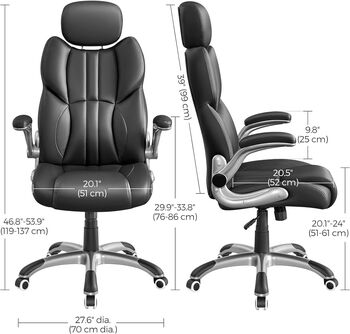 Office Chair Adjustable Headrest Ergonomic Gaming Chair, 12 of 12