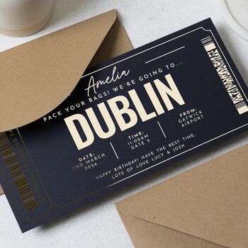 Personalised Surprise Trip Boarding Pass Gift Voucher, 3 of 9