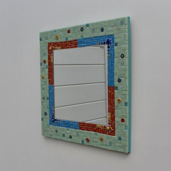 Handmade Mosaic Mirror Flower Meadow, 2 of 5