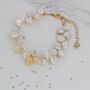 Keshi Pearl Clover Charm Bracelet, thumbnail 8 of 12