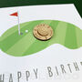 Personalised Golf Ball Marker Keepsake Birthday Card, thumbnail 5 of 6