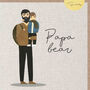 Papa Bear, Daddy Card, Dad, Card For Him, thumbnail 2 of 3