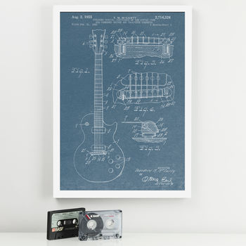 Anatomy Of The Guitar Patent Print, 3 of 8