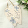 Personalised Forget Me Not Memorial Ceramic Wings, thumbnail 3 of 6