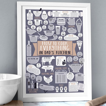 Personalised Kitchen Print How To Cook Everything, 5 of 12
