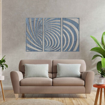 3D Wooden Spiral Art Optical Illusion For Walls, 8 of 11