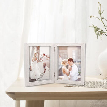White Wooden Multiple Photo Frame Double / Triple, 6 of 8