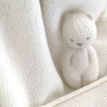 Cashmere Baby Blanket With Braille Personalised Pocket, 6 of 9