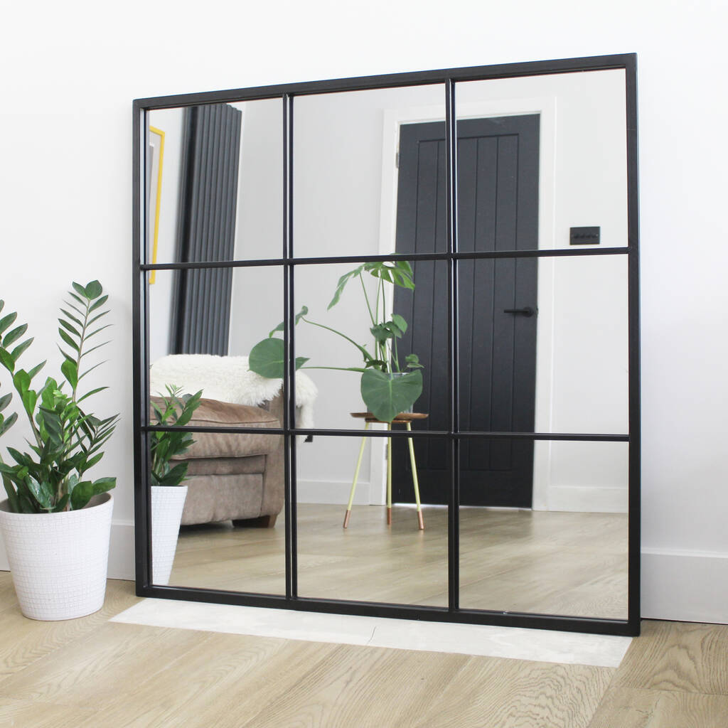 Black Multi Panel Mirror By Lime Tree London