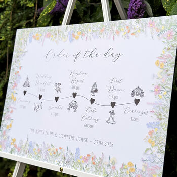 Wedding Order Of The Day | Wild Flower Design, 2 of 3