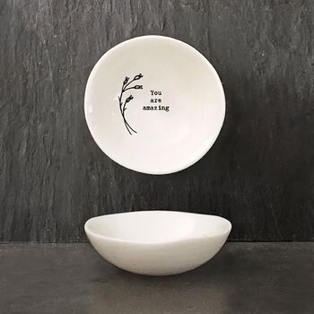 You Are Amazing Porcelain Wobbly Ring Dish, 2 of 2