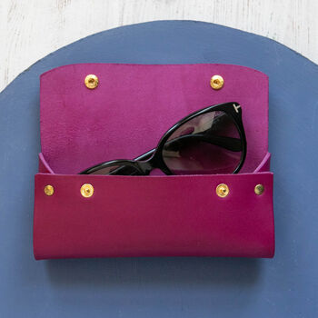 Personalised Handmade Leather Sunglasses Case, 11 of 12