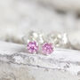 Pink Sapphire Earrings In Silver Or Gold, thumbnail 4 of 12