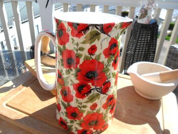 Extra Large Jug In Red Poppy Design, 6 of 7