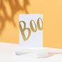 Foiled 'Boo', White Halloween Card, thumbnail 2 of 6