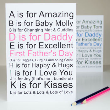 1st Fathers Day Card Personalised, 10 of 10