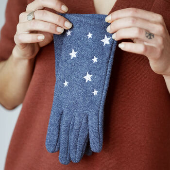 Embroidered Stars Ladies Gloves, 6 of 12