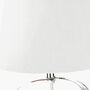 Clear Glass And White Shade Table Lamp, thumbnail 5 of 10