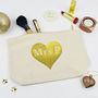 Personalised Gold Heart Make Up Purse, thumbnail 1 of 1