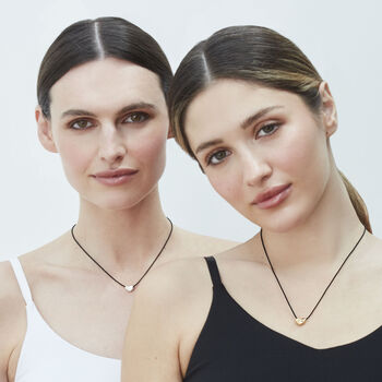 Heart Cord Necklace Silver Or 18ct Gold Vermeil Plate, 6 of 6