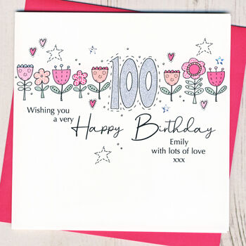 Personalised Special Age Floral Birthday Card, 3 of 4
