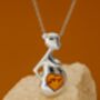 Sterling Silver And Amber Pregnant Mum To Be Necklace, thumbnail 1 of 2