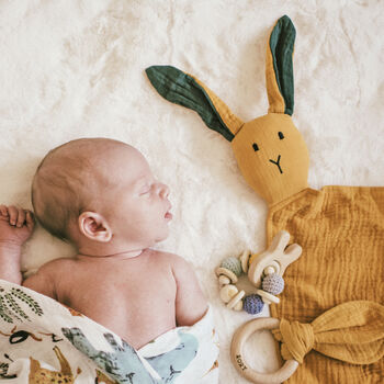 Bunny Muslin New Baby Gift, 9 of 12