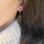 Hoop Drop Stud Earrings, thumbnail 1 of 2