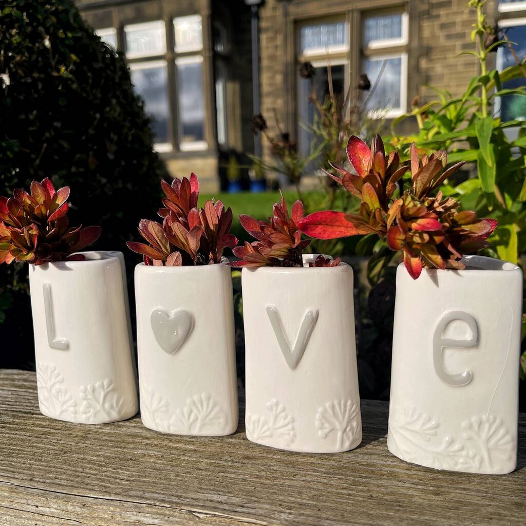 Love Heart Ceramic Vase Set, 1 of 4