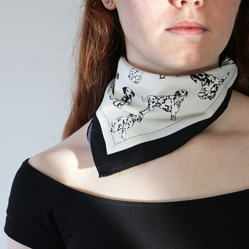 'Fashion Hounds' Dalmatian Print Silk Pocket Square, 4 of 6