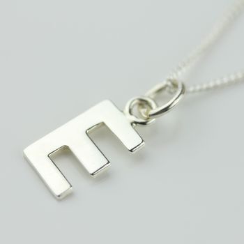 Silver Letter Charm Initial Necklace, 3 of 5