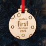 Personalised First Christmas Tree Bauble Decoration, thumbnail 2 of 4