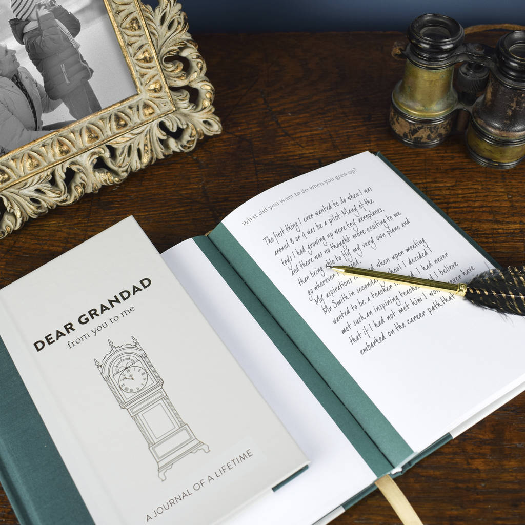 timeless collection 'dear grandad' memory journal by glad gifts ...