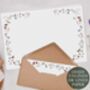 A4 Landscape Letter Writing Paper With Flower And Butterfly Design, thumbnail 1 of 4