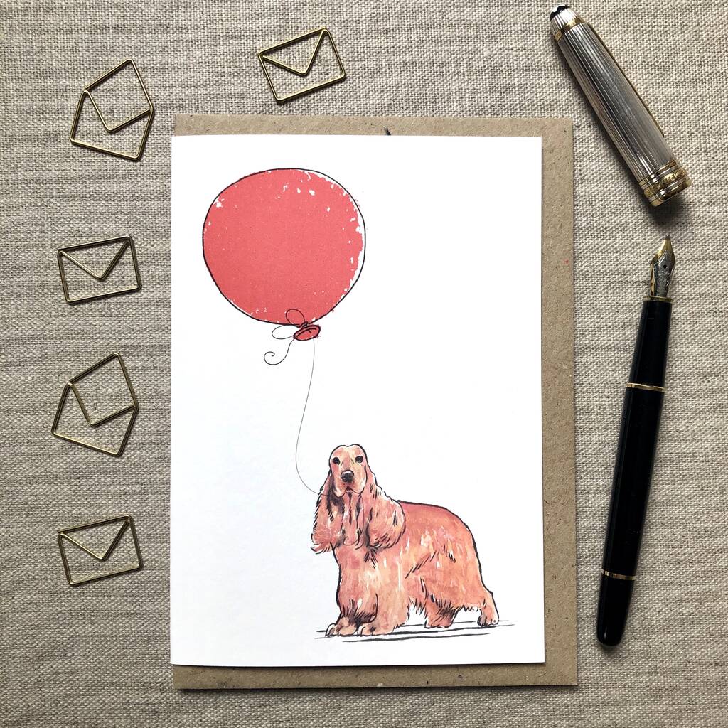 Personalised American Cocker Spaniel Dog Birthday Card, 1 of 8