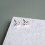 Small Sterling Silver Delicate Leaf Stud Earrings, thumbnail 4 of 6