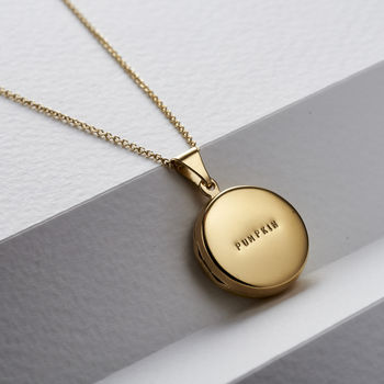 Personalised Small Round Locket Necklace, 2 of 9