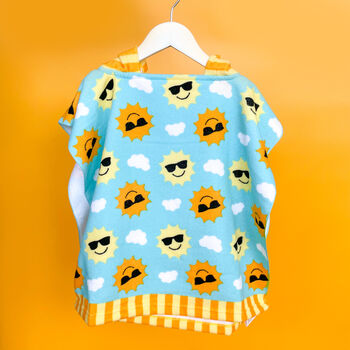 Personalised Happy Sun Toddler Hooded Towel, 10 of 12