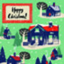Nordic Winter Houses Christmas Card, thumbnail 2 of 2