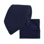 Wedding Handmade Polyester Knitted Pocket Square In Navy Blue, thumbnail 10 of 12