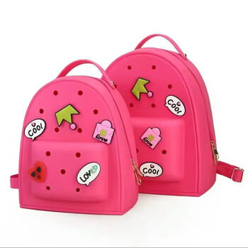 Kid’s Waterproof, Washable, Silicone Croc Backpack’s And Charms, 4 of 11