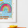 Colourful Rainbow And Sunshine Personalised Print, thumbnail 3 of 5