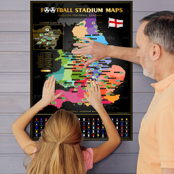 English Football Stadiums Scratch Off Map, 9 of 10