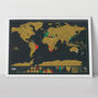 Scratch Map® Deluxe World Map Poster, thumbnail 1 of 5