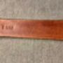 Personalised Date Leather Bookmark, Spanish Brown, thumbnail 7 of 10