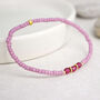 October Tourmaline Birthstone Beaded Bracelet, thumbnail 1 of 4