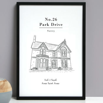 Personalised House Portrait Line Drawing Print, 2 of 9