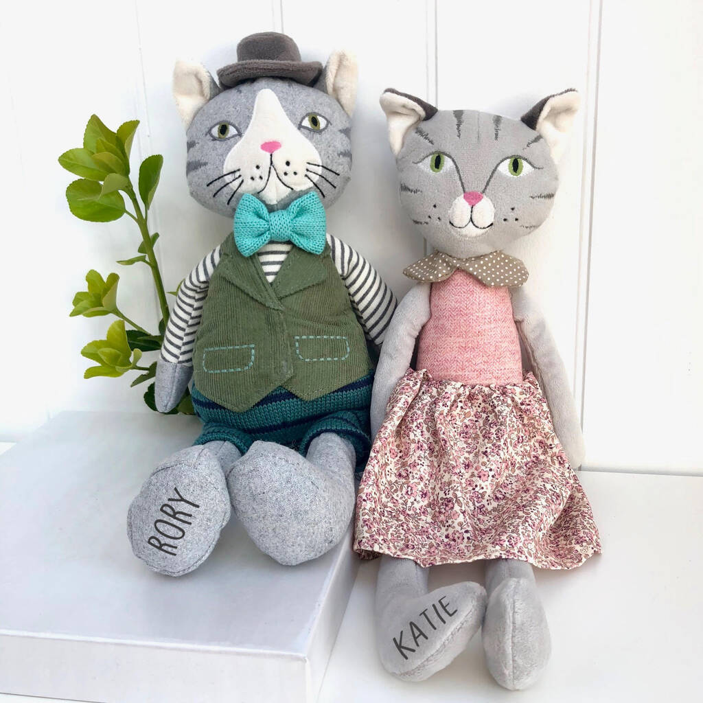 Personalised Soft Toy Cat, 1 of 5