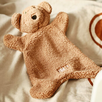 Personalised Soft Teddy Bear Comforter For Newborn, 2 of 11