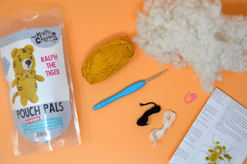 Pouch Pals Ralph The Tiger Crochet Kit, 3 of 3